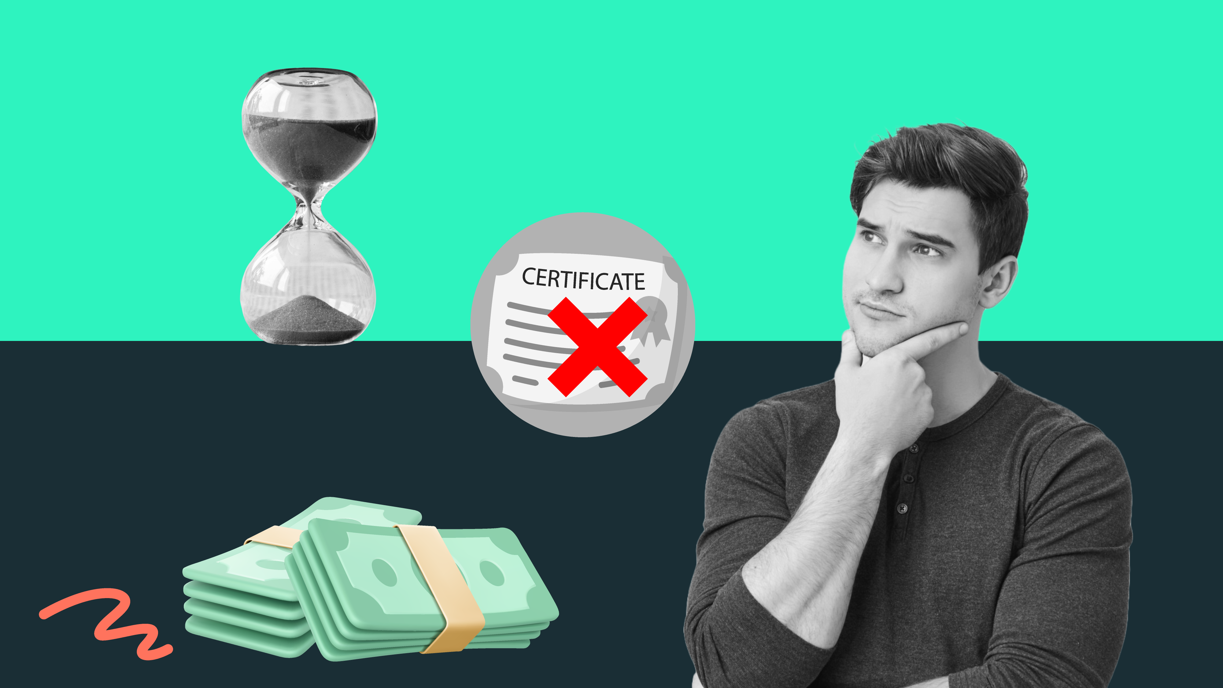 A man contemplates the benefits of a market research side hustle